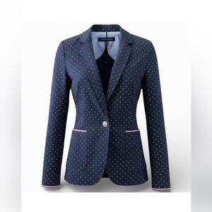 Tommy Hilfiger NWOT Polka Dot Blazer Navy Size 12